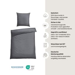Schiesser Bettwäsche Drops | Grau
