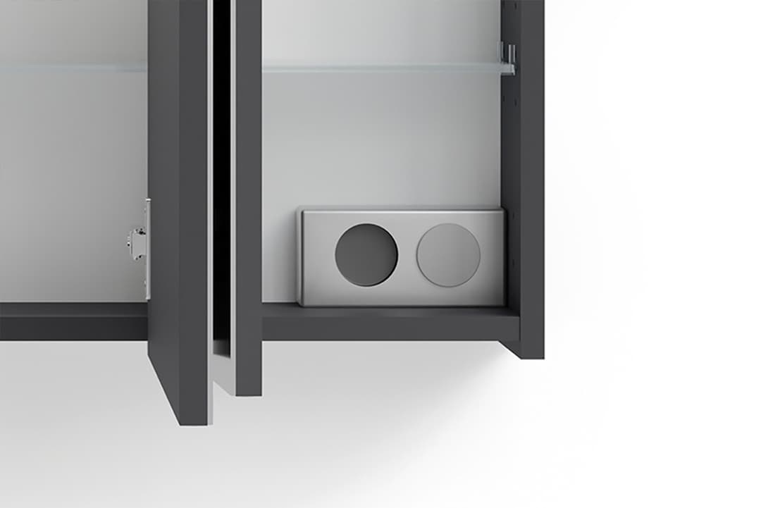 byLIVING Spiegelschrank Serie Spree | Schwarz