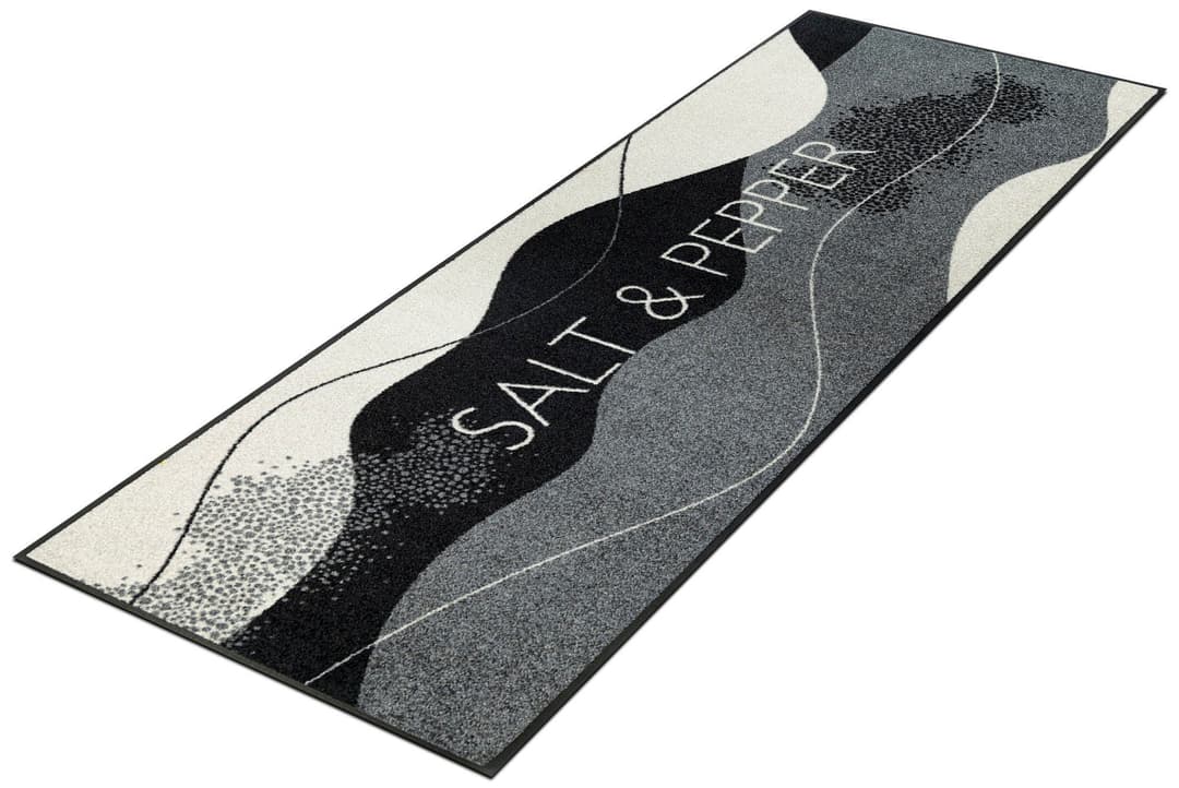 wash+dry by Kleen-Tex Läufer Salt & Pepper | Grau