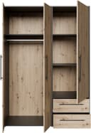 FORTE Mokkaris Kleiderschrank | Holztöne 5