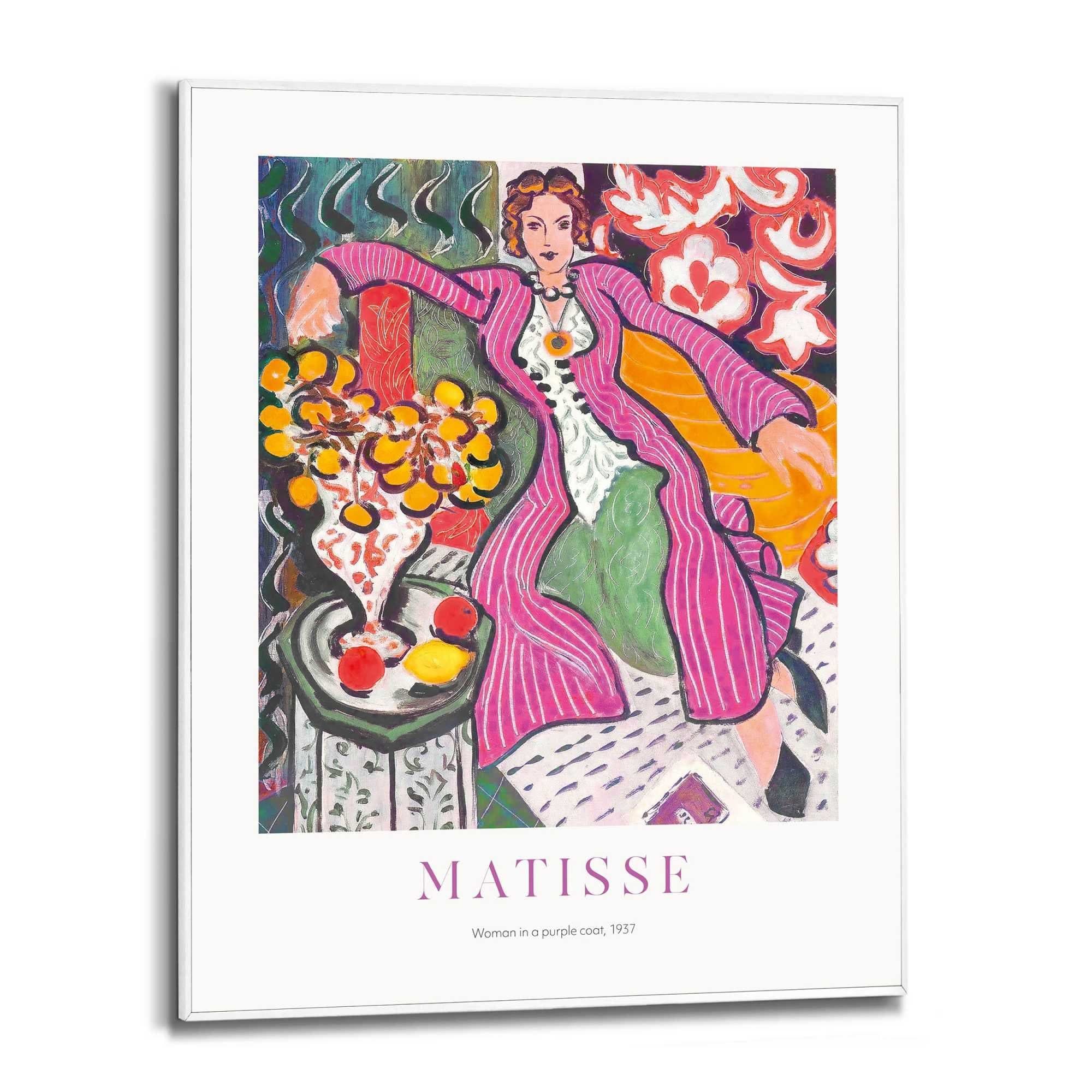 Reinders! Poster Matisse - Frau im lila Mantel | Mehrfarbig