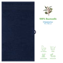 HAMMETEX Duschtuch 2er Set | Blau