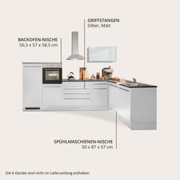 BASIC by Balculina Winkelküche Jazz | Weiß