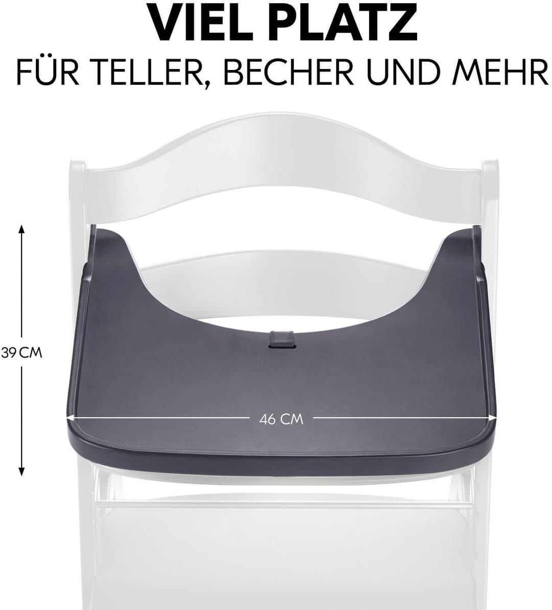 Hauck Alpha Wooden Tray Essbrett | Braun