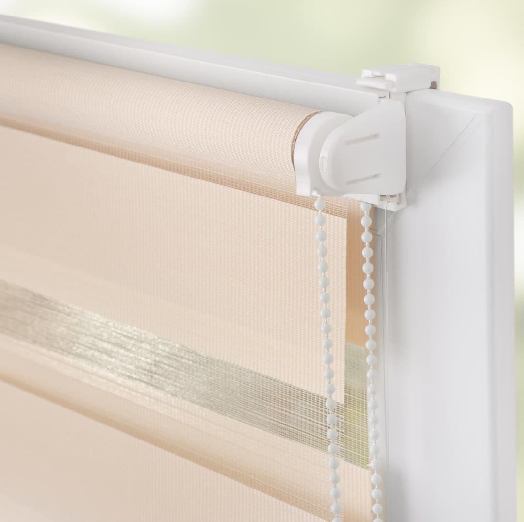 LICHTBLICK ORIGINAL Doppelrollo Duo Rollo Klemmfix | Beige