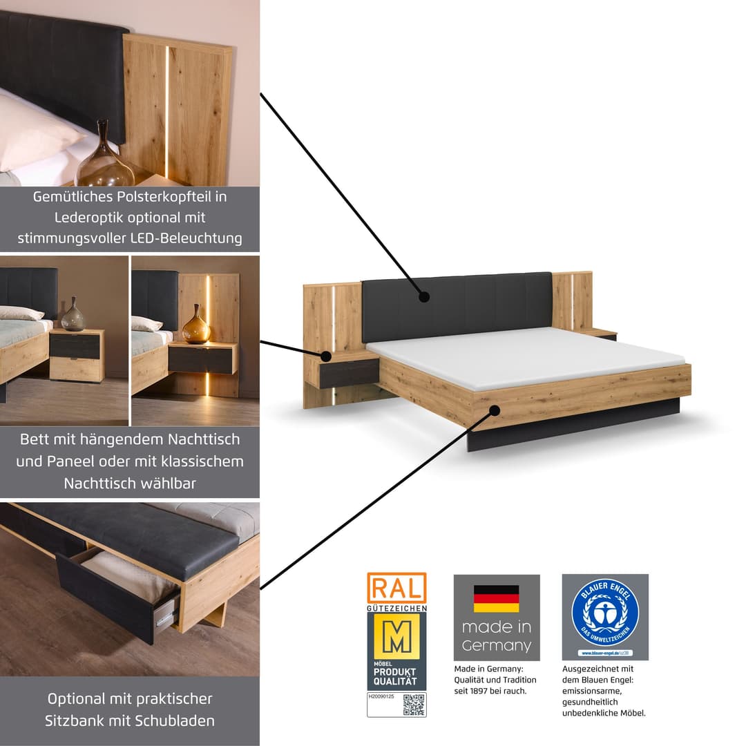 rauch Bettanlage APOLLON | Holztöne