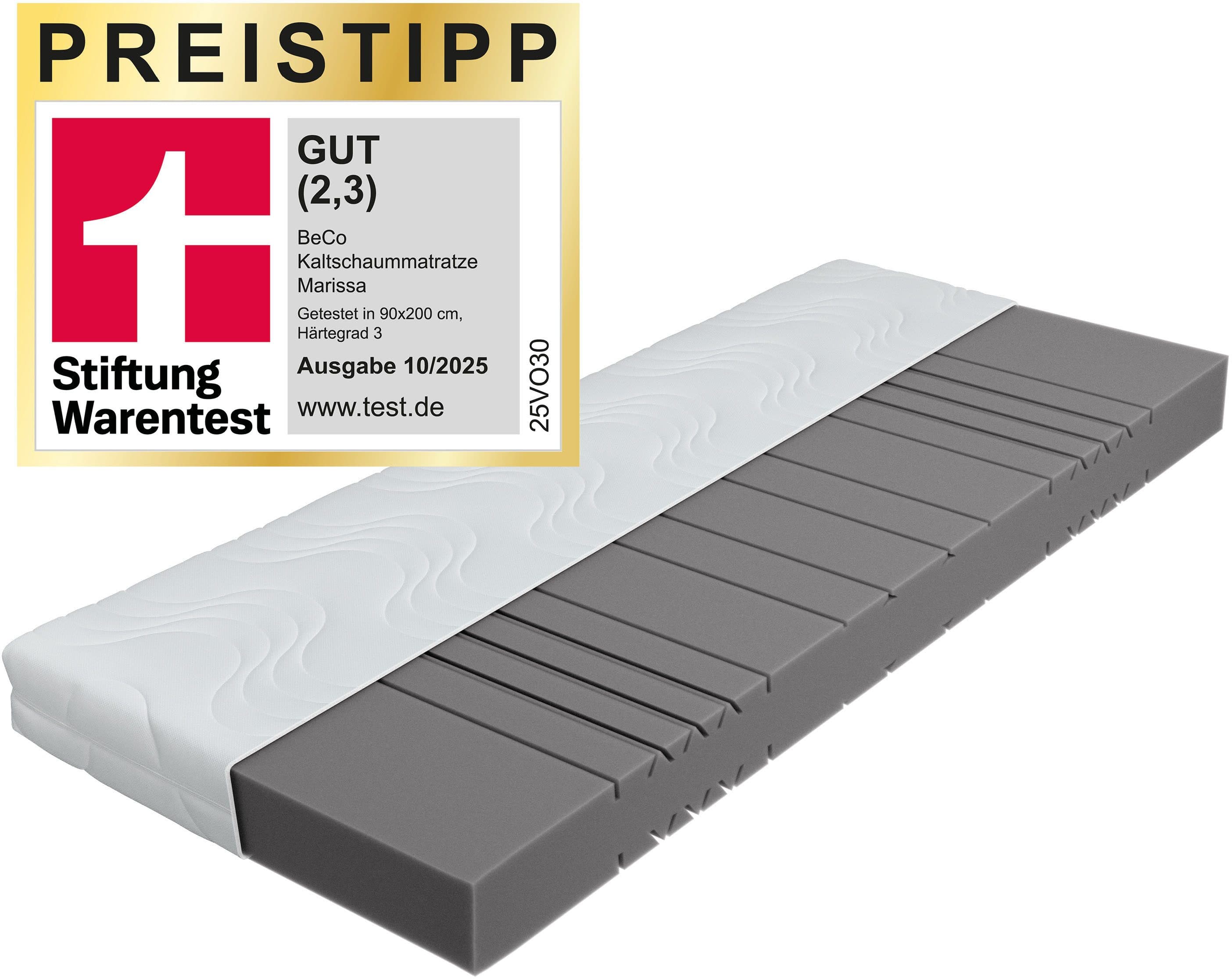 Komfortschaummatratze Marissa | Weiß