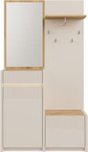 FORTE Oak Squere Kompaktgarderobe | Beige 3