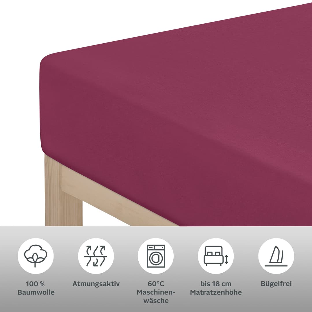 OTTO home Spannbettlaken PHYSALIS Comfort | Rot