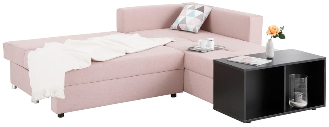 Home affaire Ecksofa Italia L-Form | Rosa