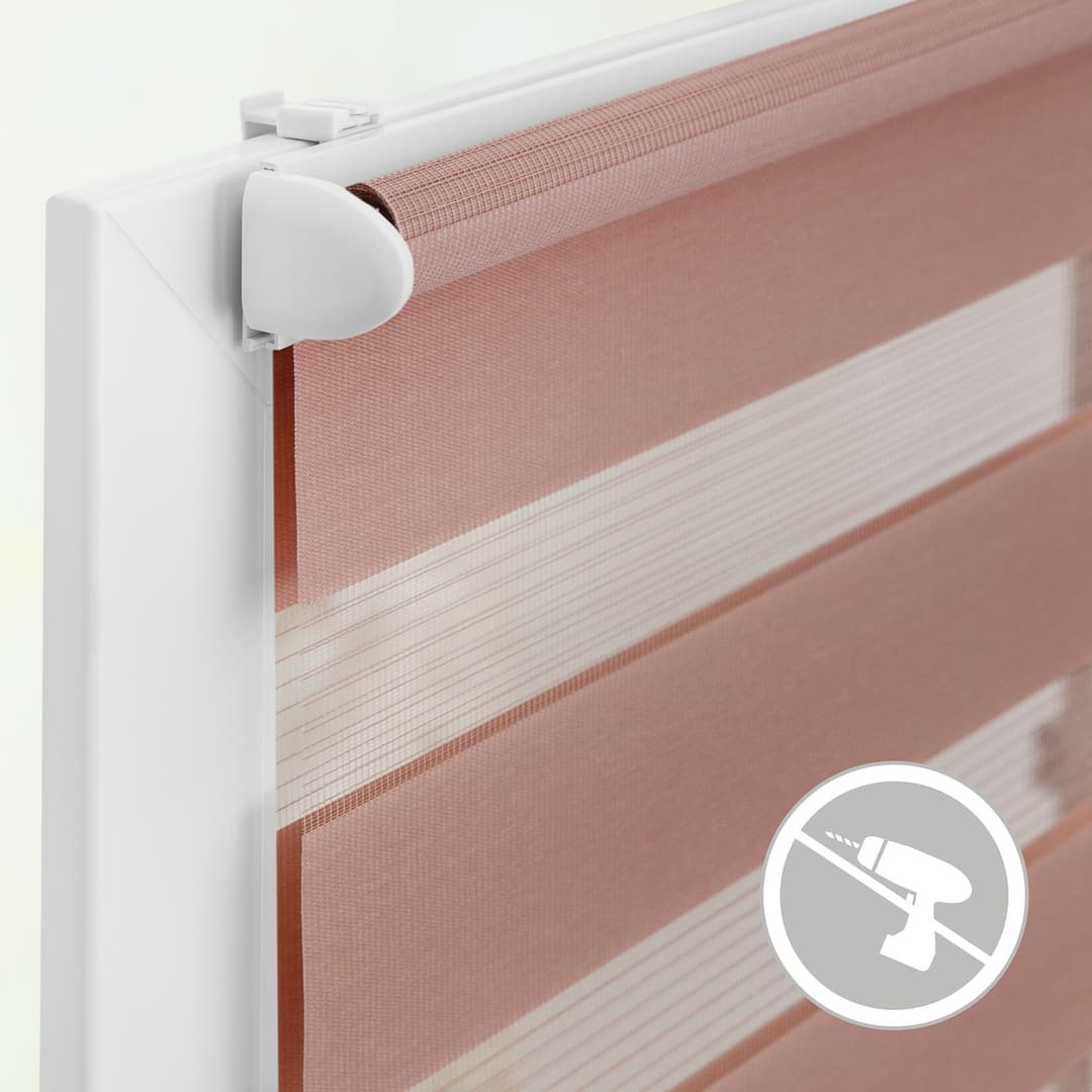 Doppelrollo Duo Rollo Klemmfix | Rosa