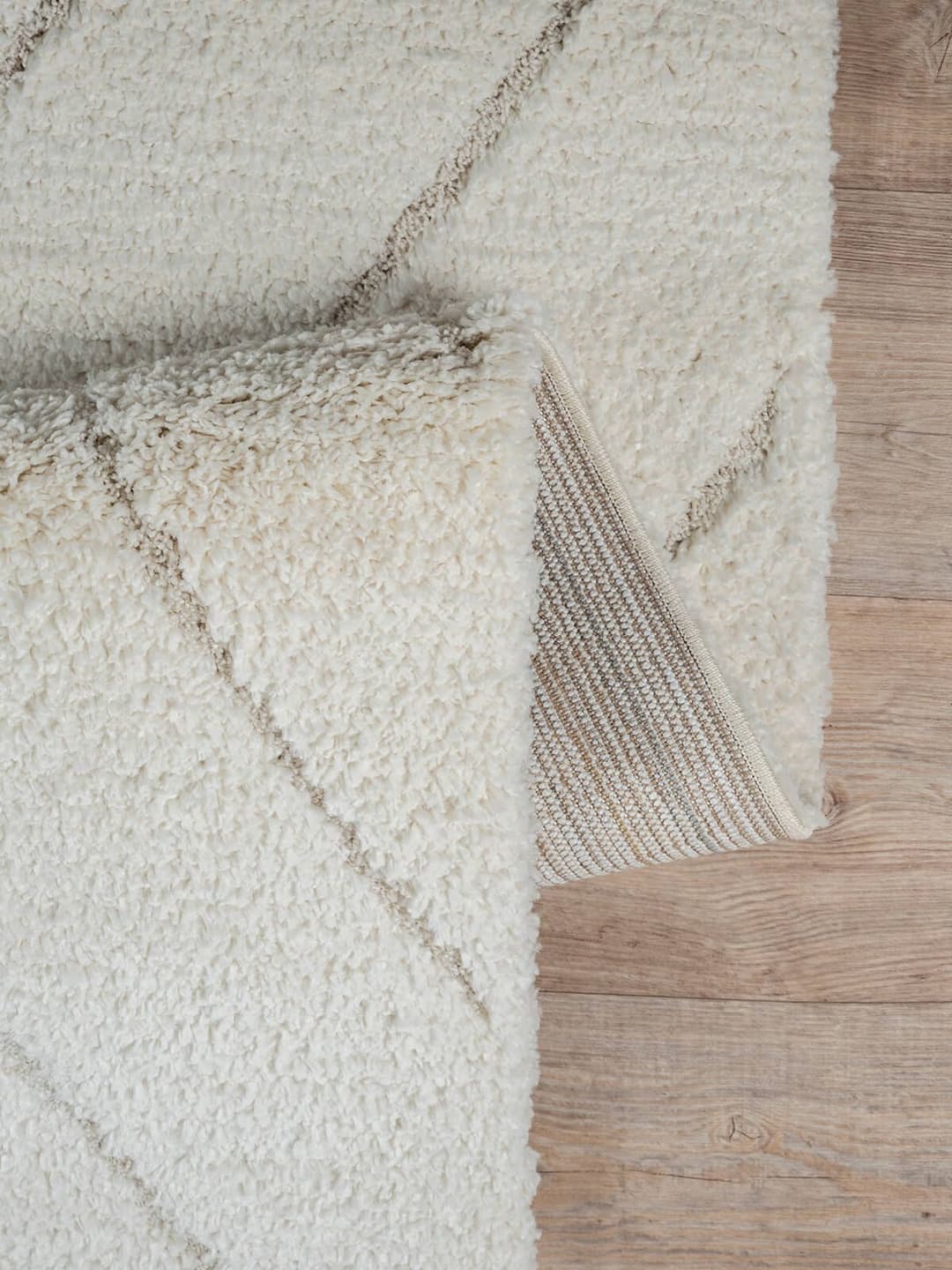 the carpet Teppich Bahar Shaggy | Beige