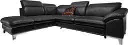 COTTA Ecksofa Teresa L-Form | Schwarz