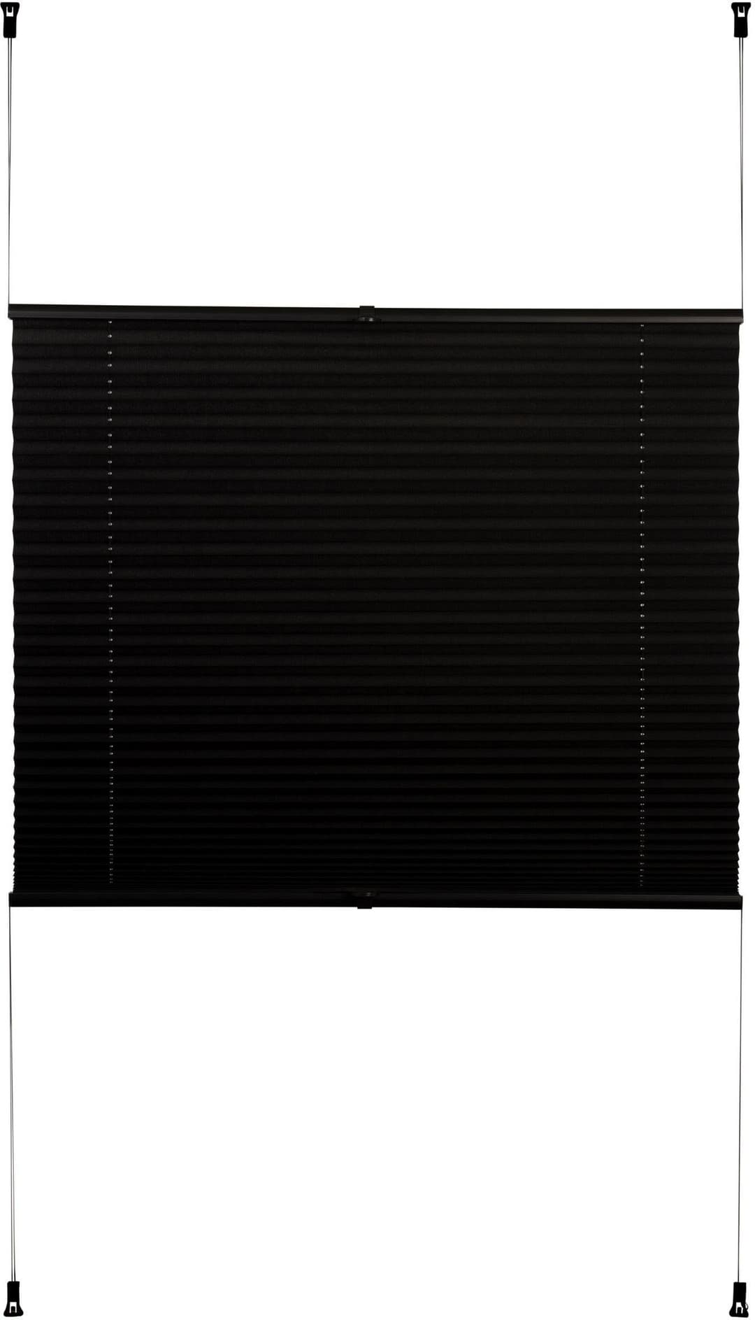 K-HOME Plissee Klemmfix Pisa | Schwarz
