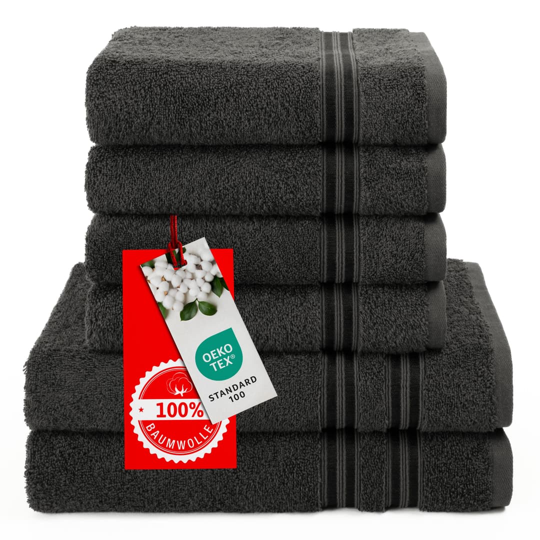 HAMMETEX Handtuch Set | Grau