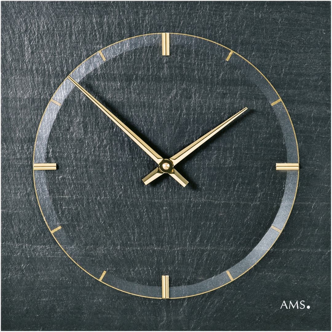 AMS Wanduhr W9516 | Schwarz