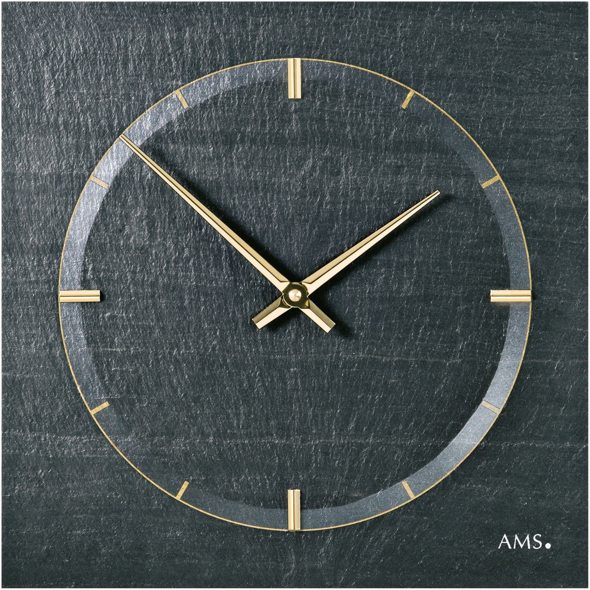 AMS Wanduhr W9516 | Schwarz