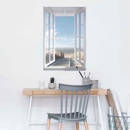 Reinders! Poster Fensterblick Nordsee, Meer | Blau
