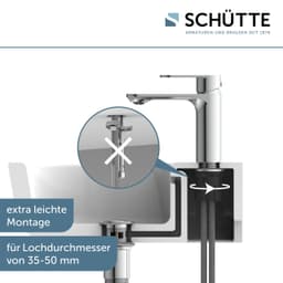 Schütte MONTANA Waschtischarmatur | Silber