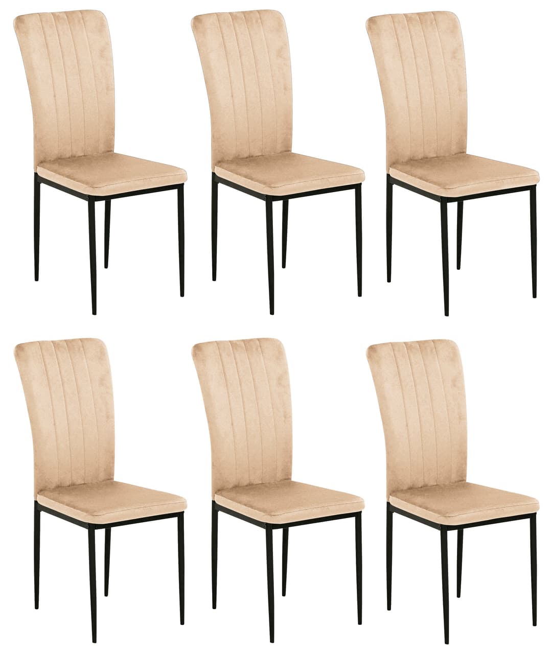 Home affaire 4-Fußstuhl Bergamo | Beige