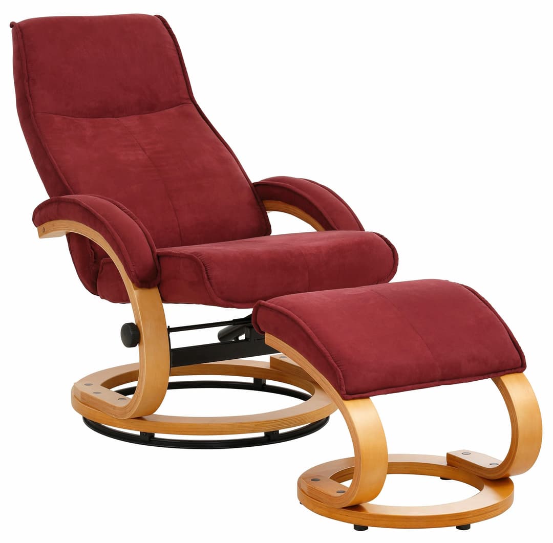 Home affaire Relaxsessel mit Hocker PARIS | Rot
