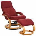 Home affaire Relaxsessel mit Hocker PARIS | Rot 4
