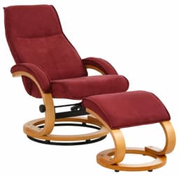 Home affaire Relaxsessel mit Hocker PARIS | Rot