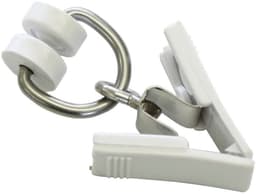 GARDINIA Gardinenring T-Rollringe mit Klammer | Weiß