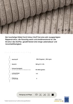 COLLECTION AB Ecksofa Toni L-Form | Beige