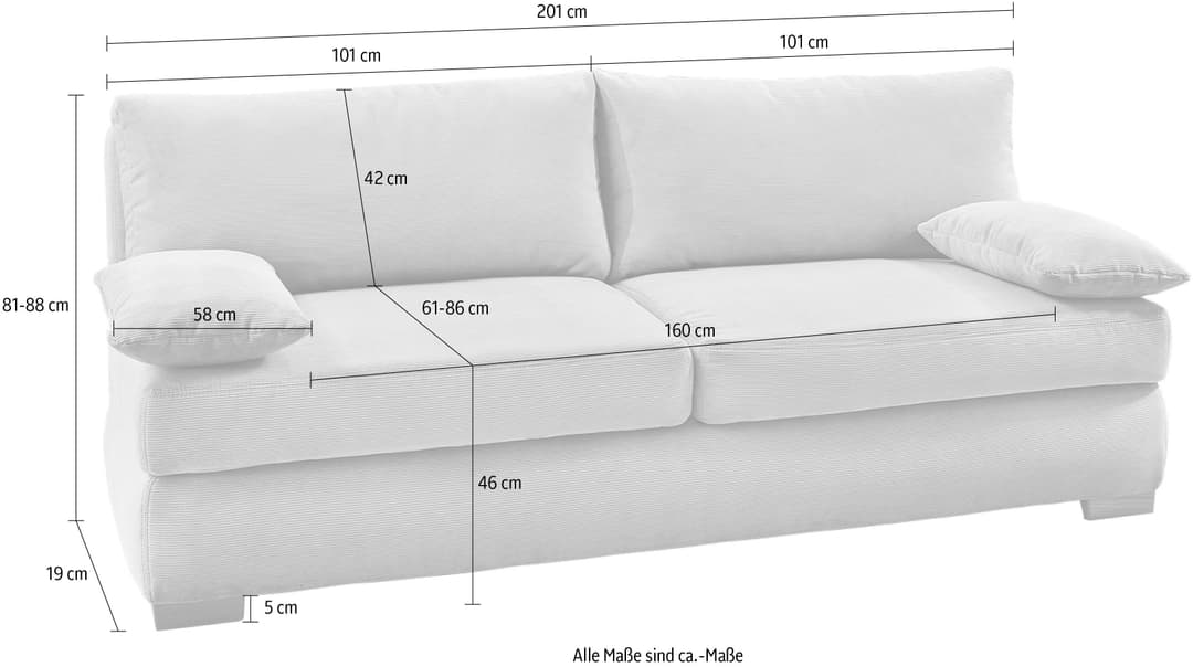 Jockenhöfer Gruppe Schlafsofa Derby | Beige