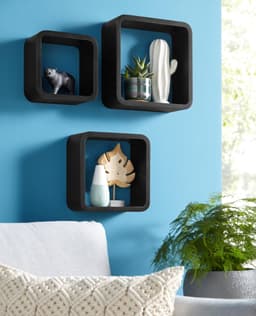 Home affaire Deko-Wandregal Set | Schwarz