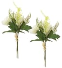 Kunstblume Chrysanthemen-Bund 2er Set | Weiß 2