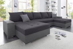 COLLECTION AB Wohnlandschaft Josy XXL U-Form | Grau