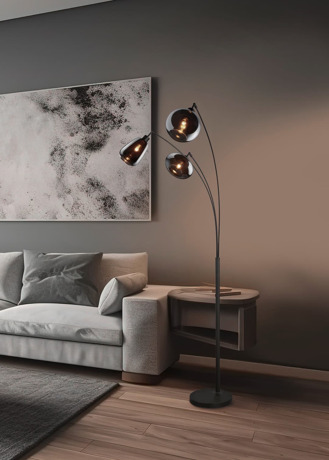TRIO Leuchten Stehlampe Lumina | Schwarz