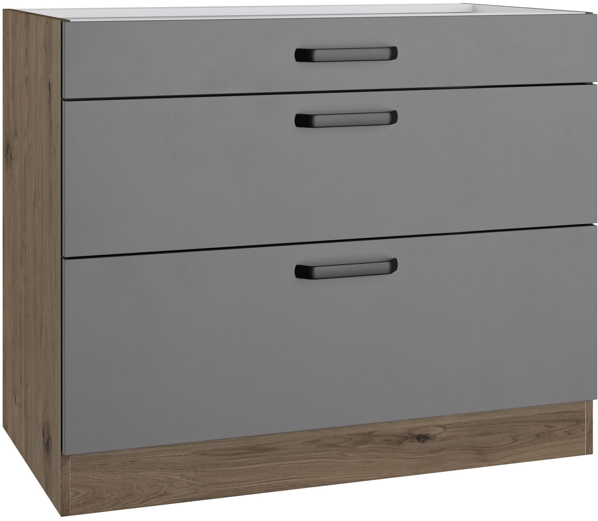 wiho Küchen Unterschrank Elba | Grau