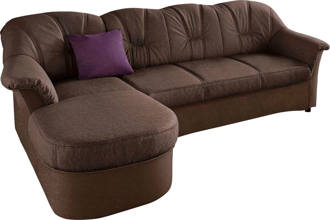 DOMO collection Ecksofa Flores Schlafsofa | Braun