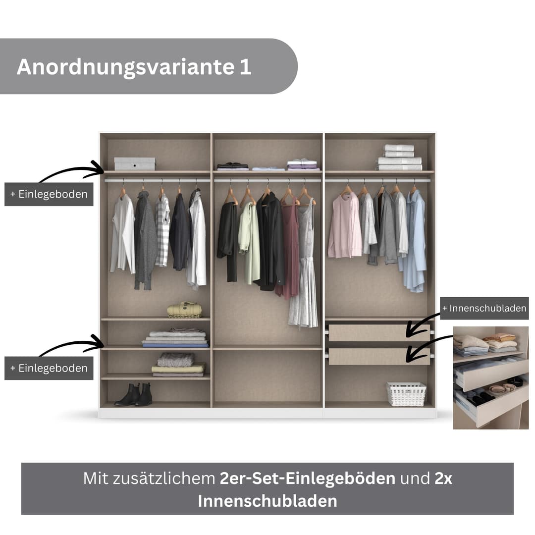 rauch Drehtürenschrank Koluna | Weiß
