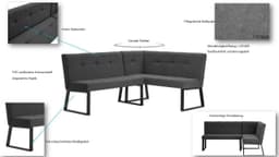 OTTO home Eckbank Geranie | Grau