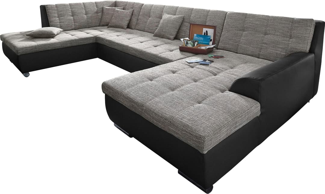 DOMO collection Wohnlandschaft Treviso | Schwarz