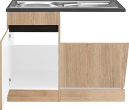 OPTIFIT Spülenschrank Roth | Holztöne