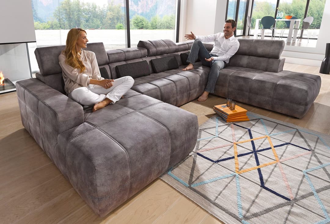 DOMO collection Wohnlandschaft Brandon | Braun