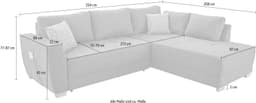 Jockenhöfer Gruppe Ecksofa Luzern L-Form | Grau