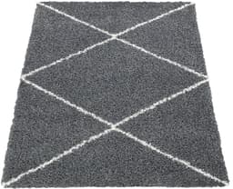 Paco Home Kalmar 442 Hochflor-Teppich | Grau