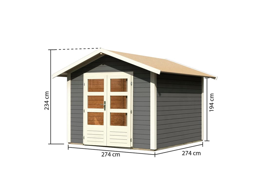 Karibu Gartenhaus Tarmstedt 6 | Grau