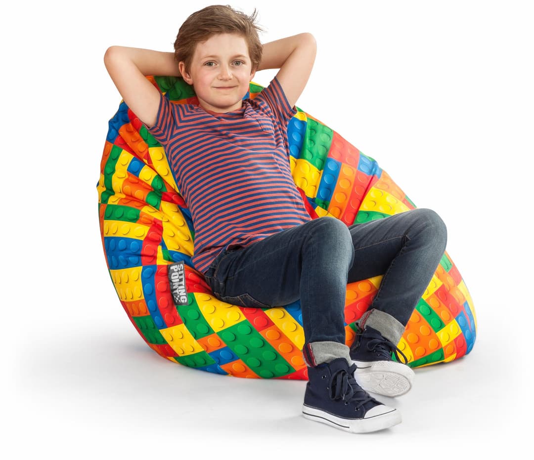 Sitting Point Sitzsack Bricks Cat XL | Mehrfarbig