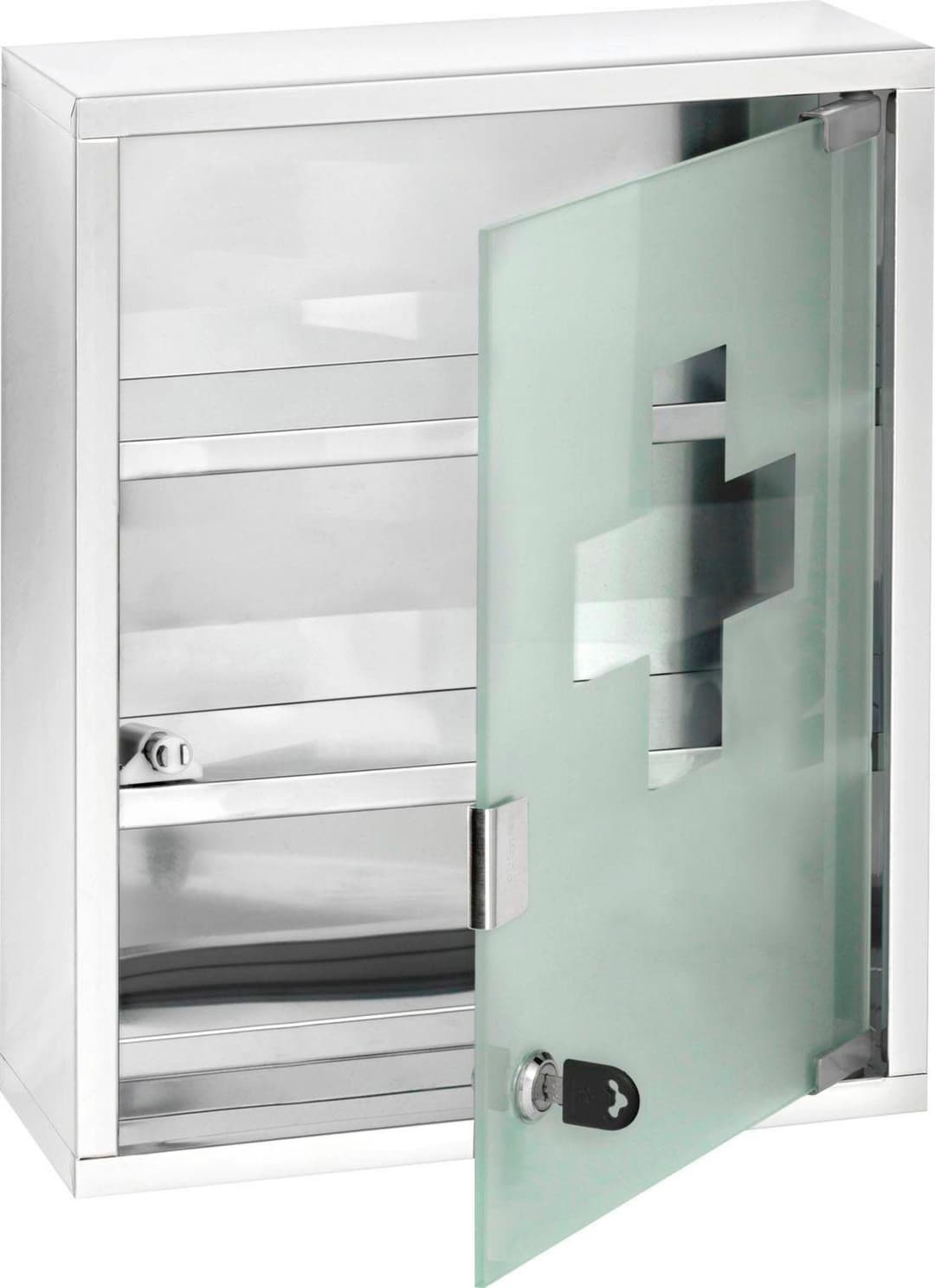 WENKO Medizinschrank | Silber