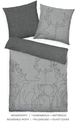 TOM TAILOR HOME Wendebettwäsche Lennart | Grau