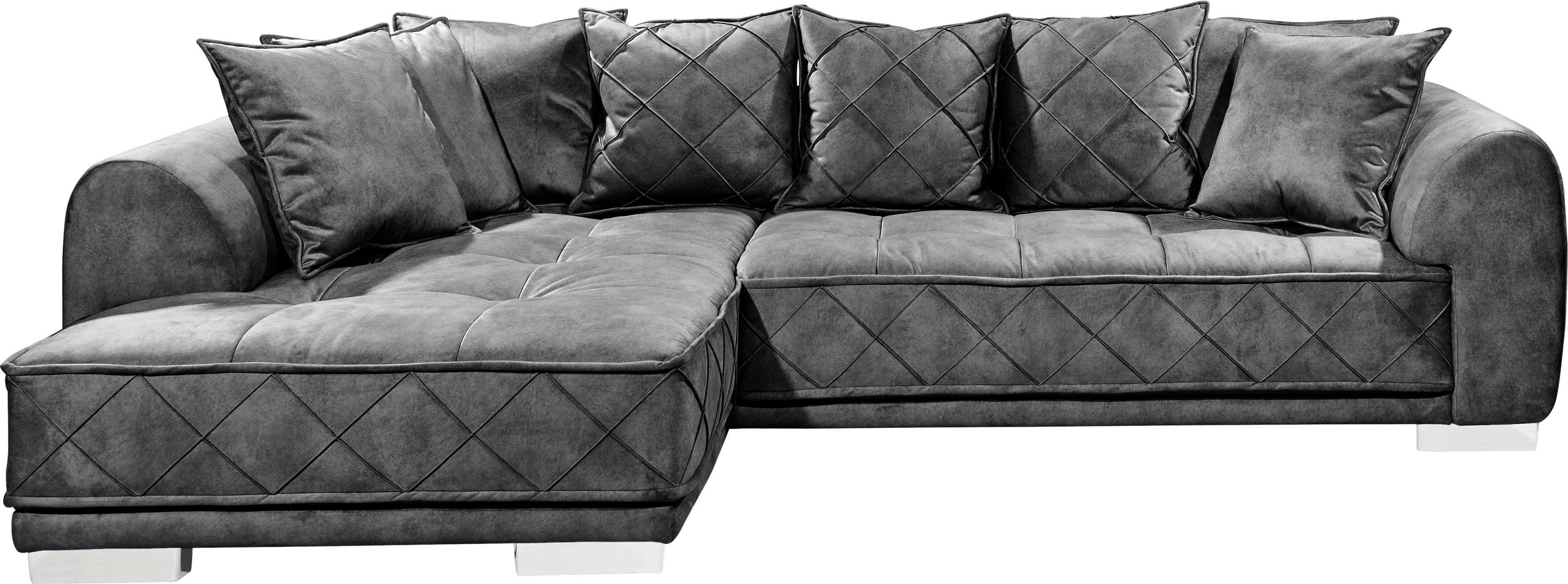 ED EXCITING DESIGN Ecksofa Sentina | Grau