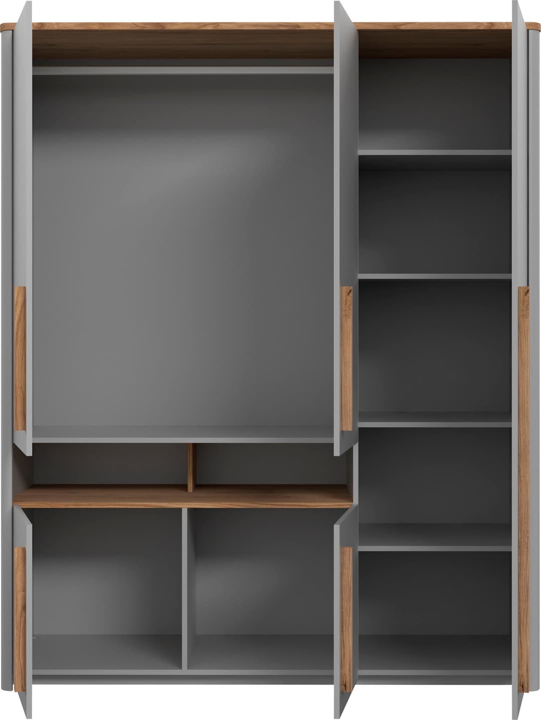 FORTE Kleiderschrank Surfino | Grau