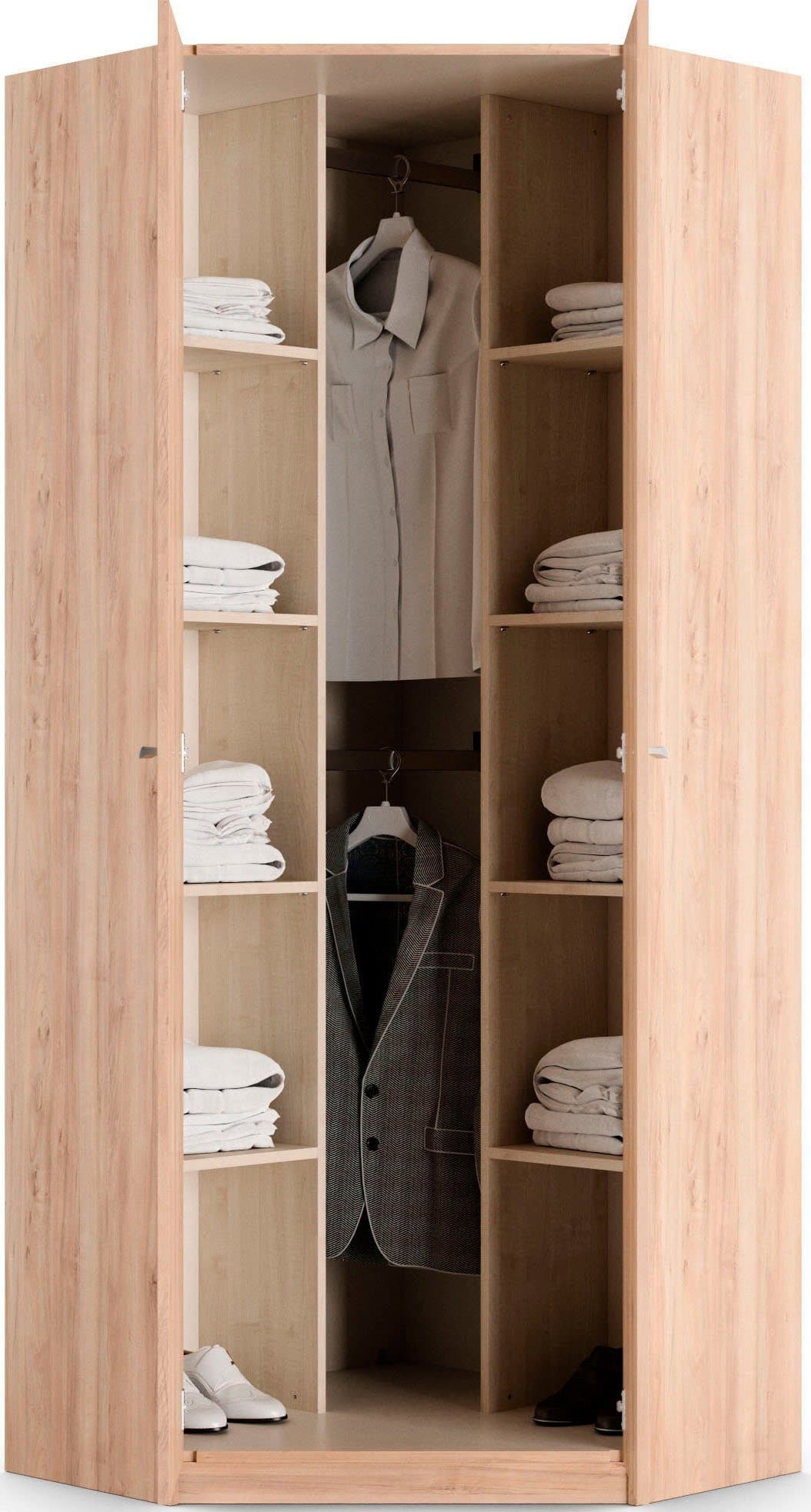 priess Eckkleiderschrank Barcelona | Holztöne